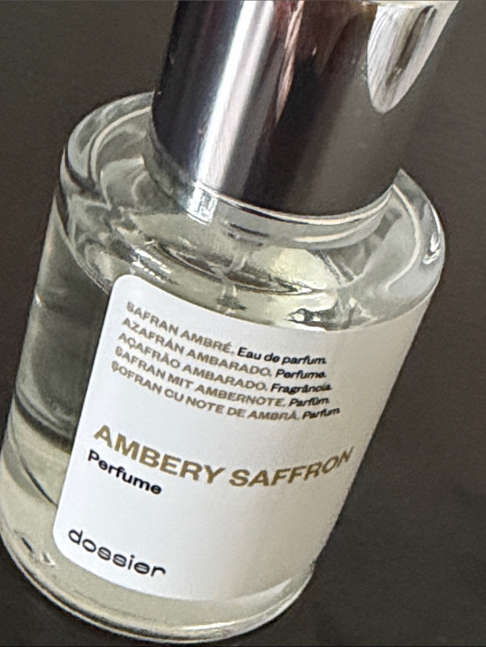 Ambery Saffron Perfume – Clear Bottle